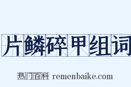 片鳞碎甲组词是什么意思的图片